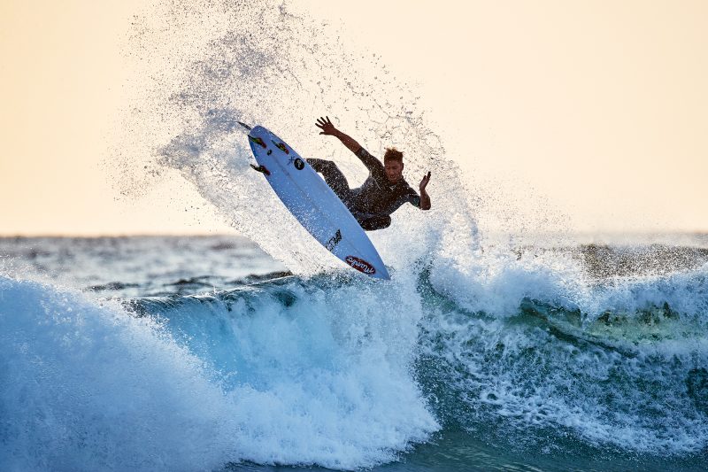 Blake Thornton connecting nicely on a north wind swell