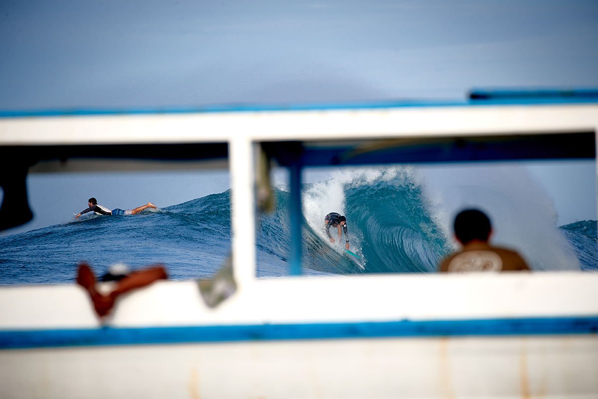 Mentawai hollows, falling straight into a pit.