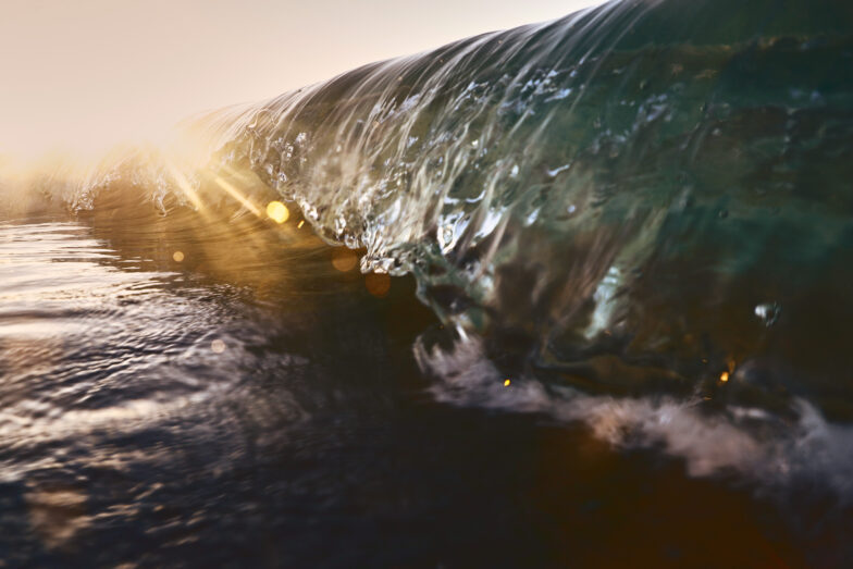 The falling curtain, Bondi Beach