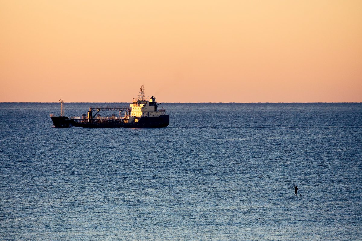 Not sure why this big ship came in so close today