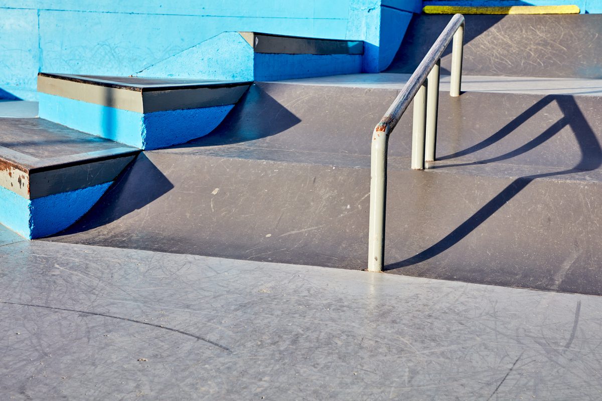 Only a few weeks old, but heavily used skate park