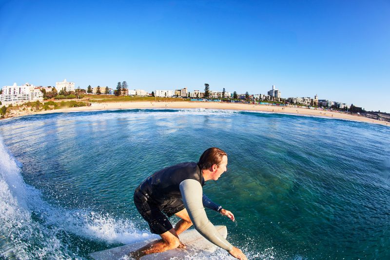 Chris lining up a runner, Bondi