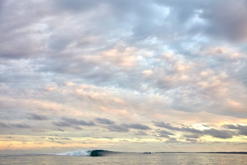 Tumultuous weather in Mentawais, sunny one minute, overcast the next.