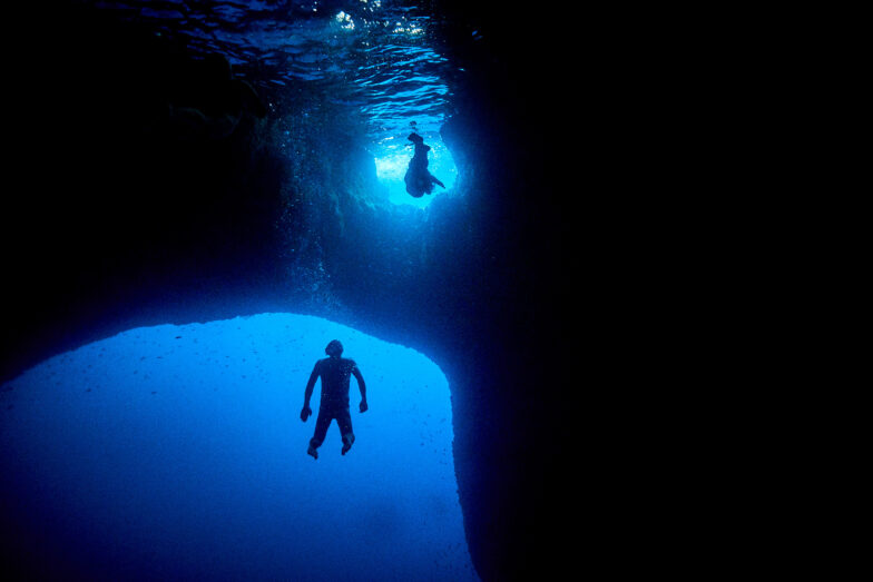 Blue Grotto, we snuck in before the lock down