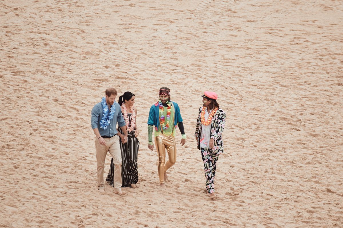 Grant and Sammy showing The Royals around South Bondi