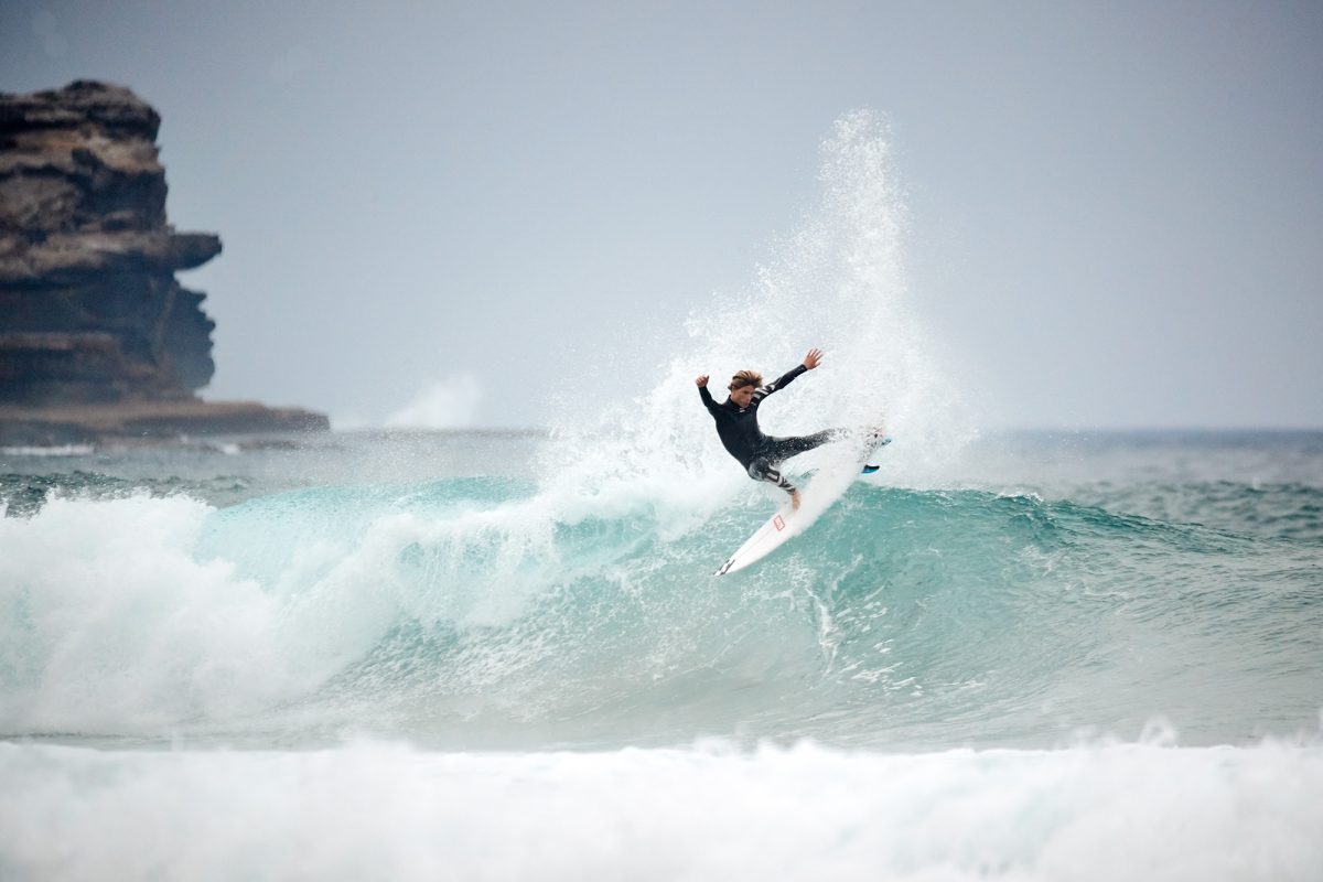 Grayson Hinrichs, frontside blow tail with tweak