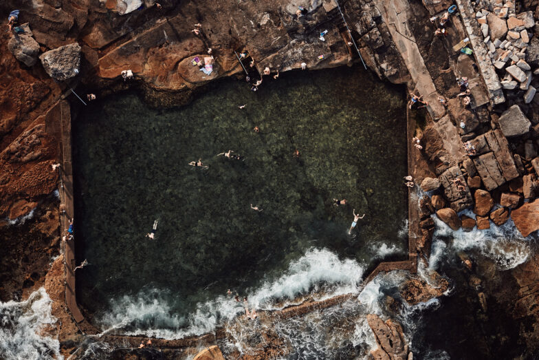 Mahon Pool at sunset. Perfect for a hot night