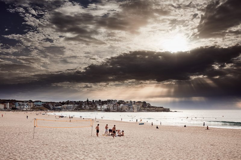 Unusual clouds and light this morning at Bondi Beach