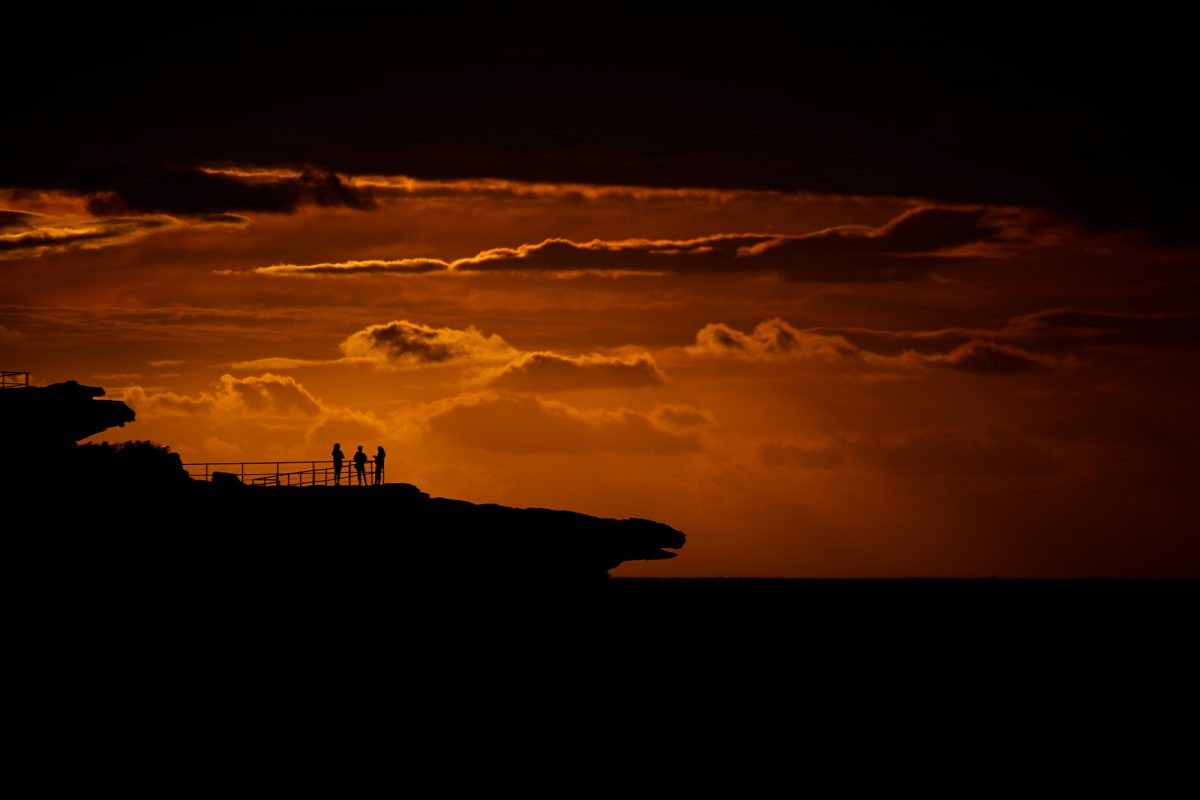 A hint of light at 6:45am this morning on Ben Buckler, Bondi