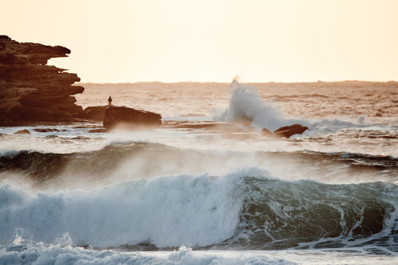 Wild sets, rumbling inside Bondi's bay