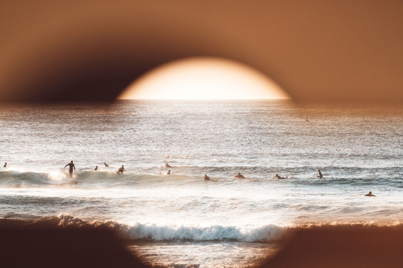 Little waves through bin keyholes, South Bondi