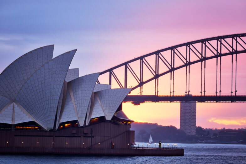 Last light behind the bridge