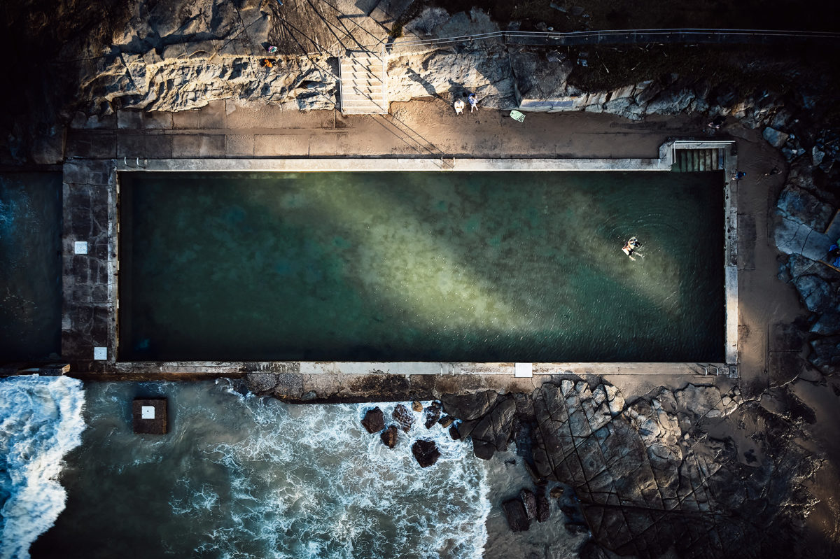 Last light on Yamba ocean pool