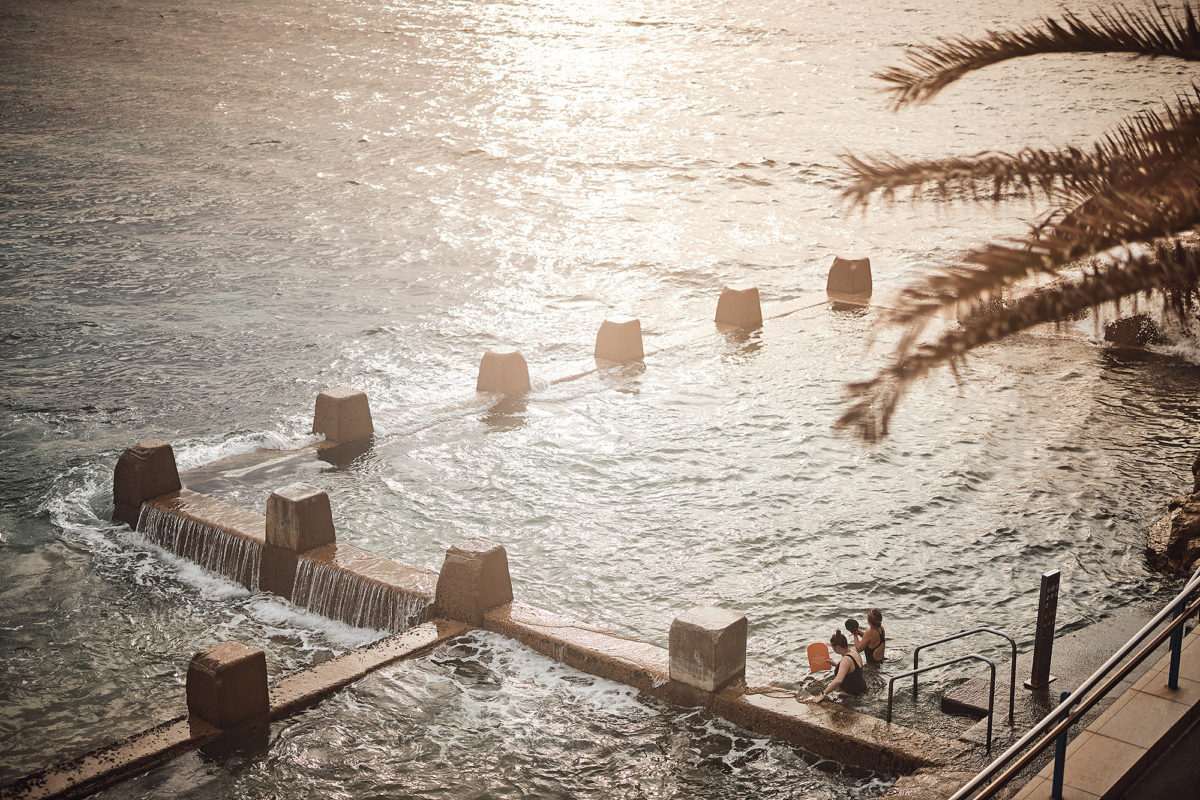 Pockets of golden light at Ross Jones Pool, Coogee