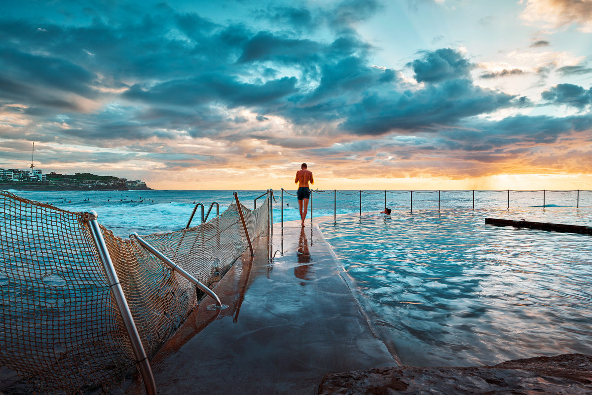 Bronte Pool, into the sunrise