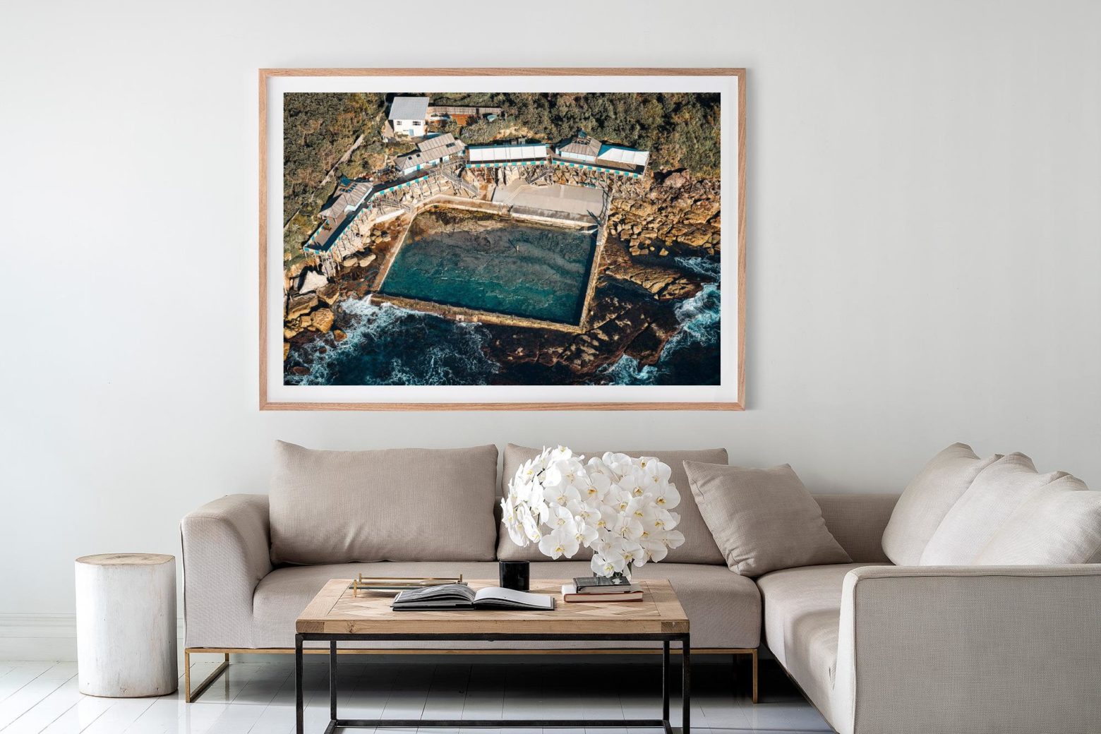 'Neptune Pools' Raw Shadow Box 167 x 118cm