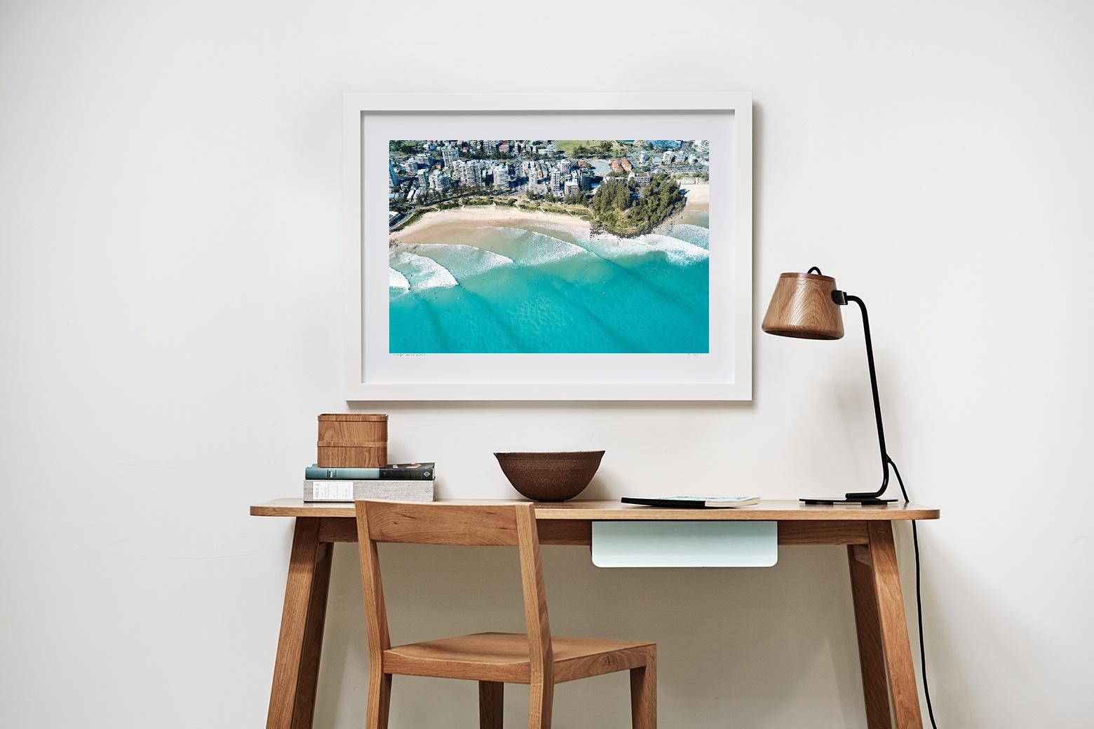 'Greenmount Blues' in our White Shadow Box Frame 95cm x 70cm