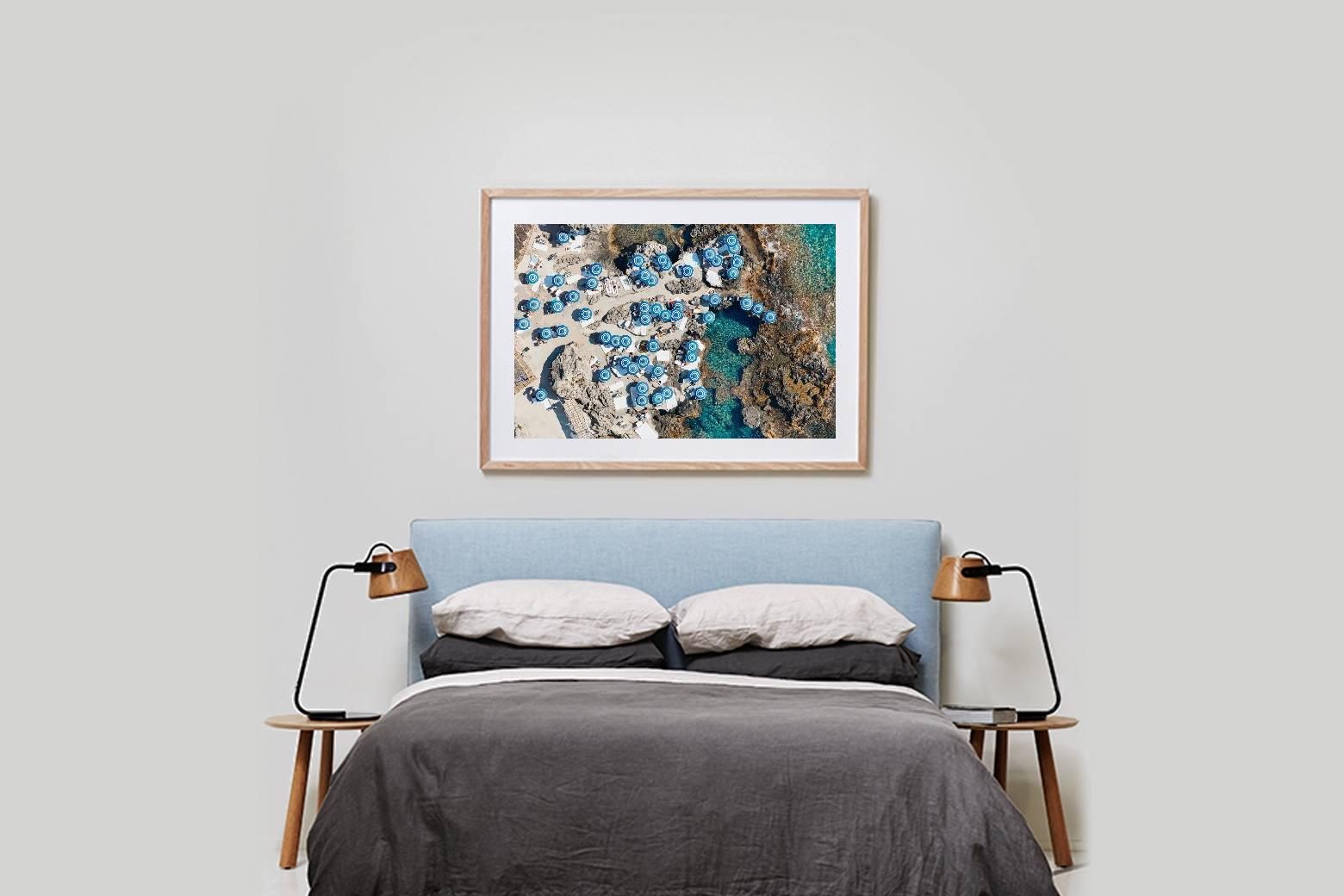 'Laze Capri' in our medium raw wood shadowbox 125cm x 91cm