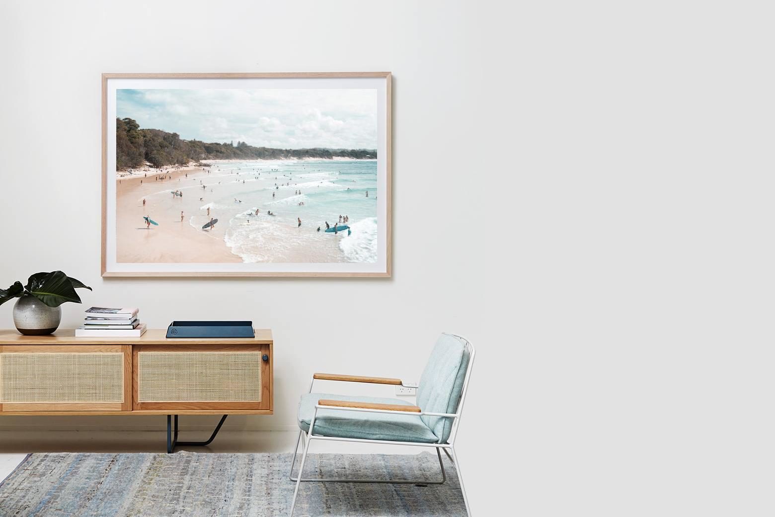 'Pass Lines' Byron Bay in our Raw Shadow Box 167 x 118cm