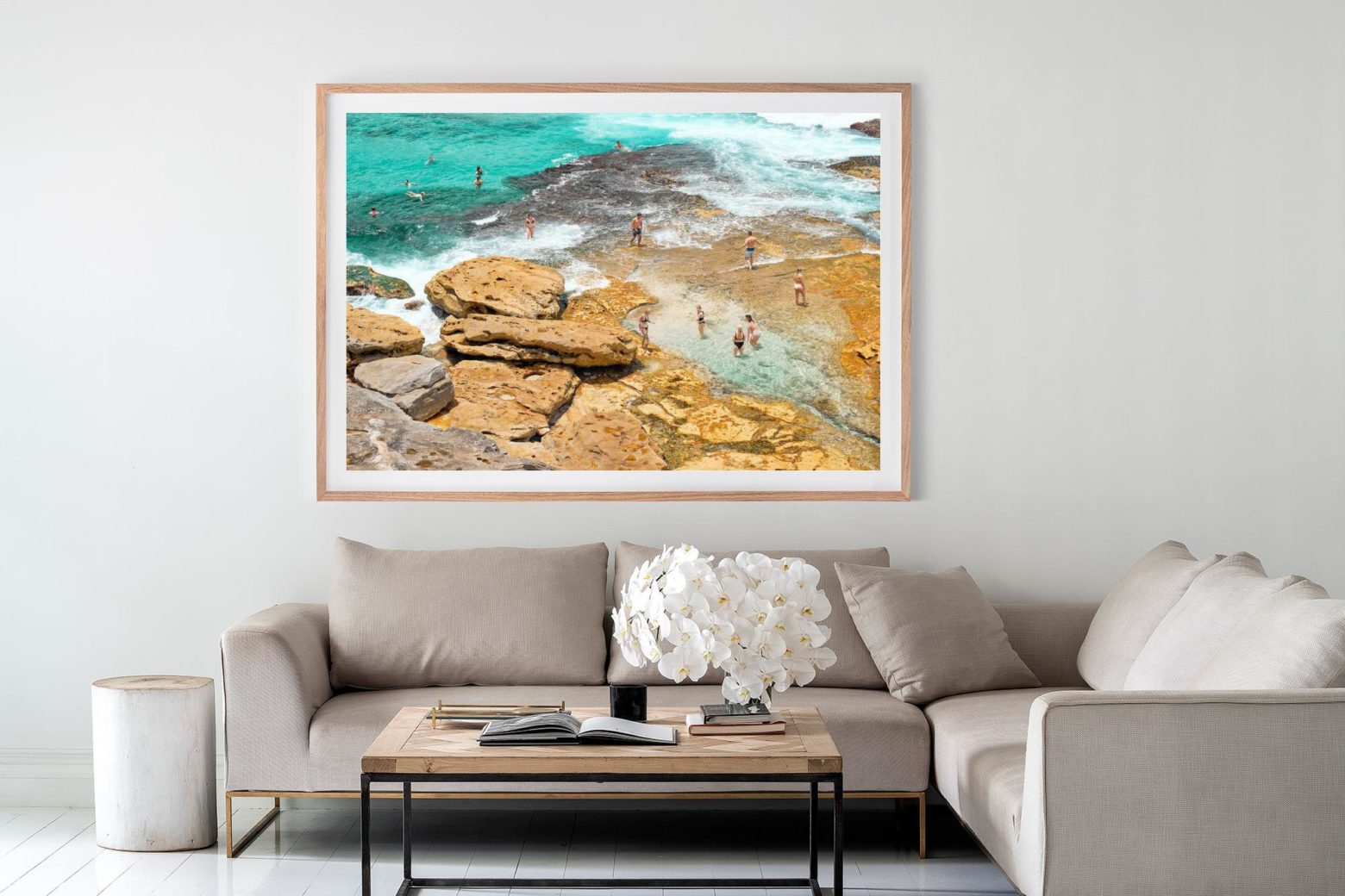 'K-Bay Rockpools' in our Raw Shadow Box 167 x 118cm, $3,150 AUD