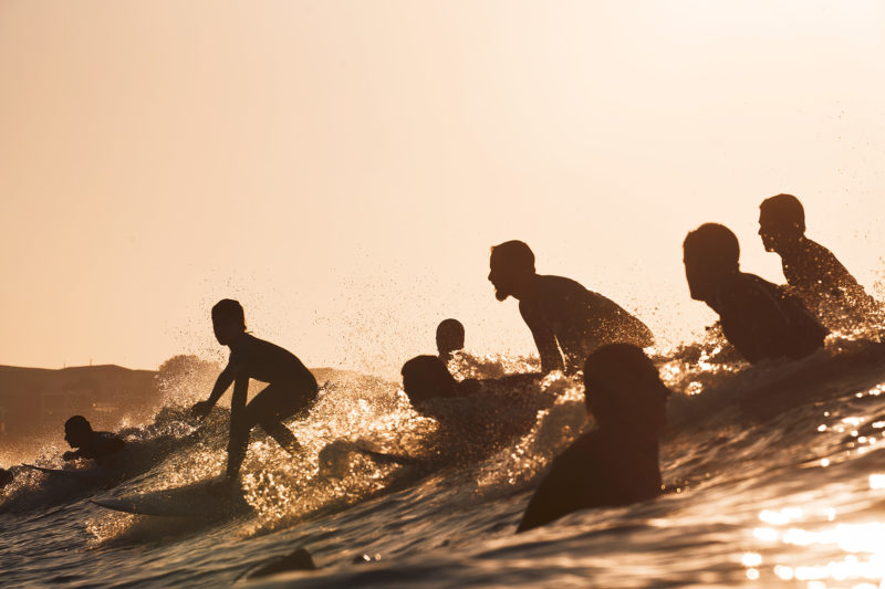 Battling for a wave, Bondi last Autumn