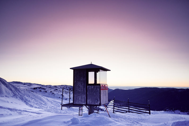 Karels T-Bar under a Tongan glow. Thredbo last Friday