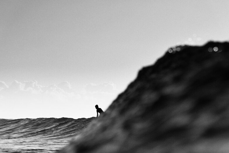 Black And white Art Wave Monochrome Surfer Vintage Film Grain