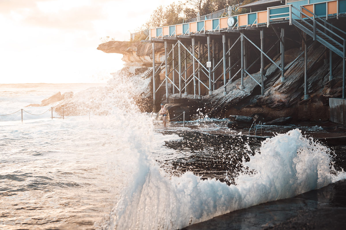 Wylies Baths was awash this morning