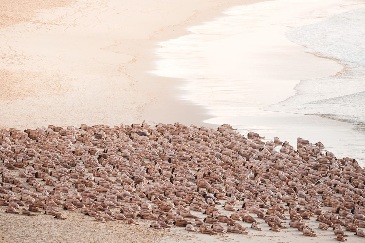 Starkers on Bondi for Spencer Tunick and Skin Check Champions