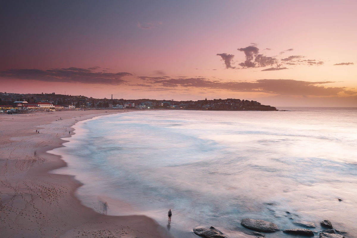 Pink tints on a late sunrise