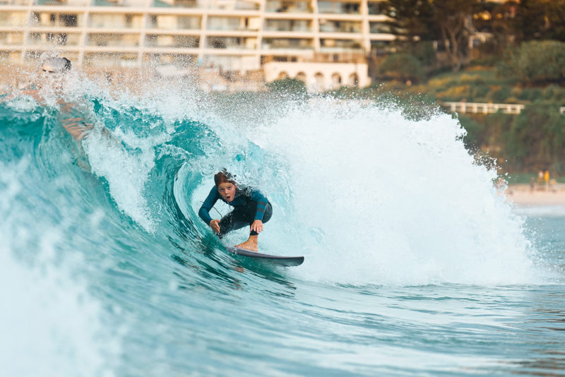 Wilbur Ryall tucking inside, South Bondi 7am