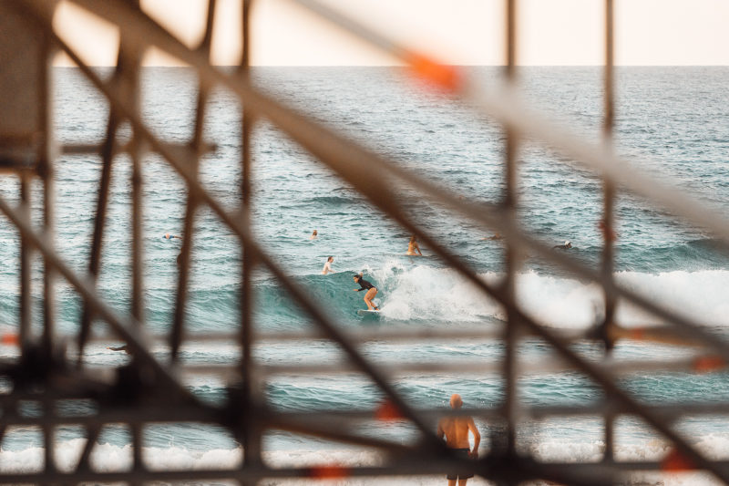 Scaffold rights, Bondi this morning