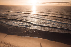 The beaches are BIG, like the buildings that surround them