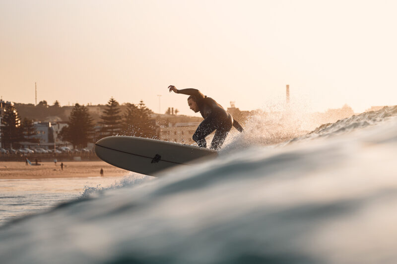 Fraser Dovell, opting for large surf vehicles in the small conditions