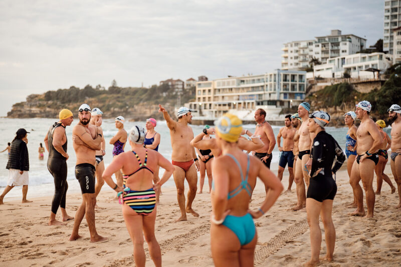 Swim to Manly and back, then 20 pushies. A'right