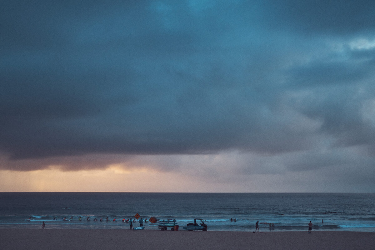 Not much light, 6:30am Bondi Beach today