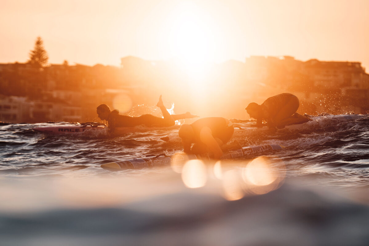 Paddleboarders dominated the south end today, 7am